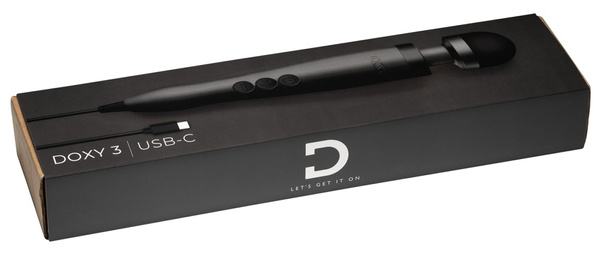 Wibrator Różdżka 3 Usb-C Matte Black Doxy