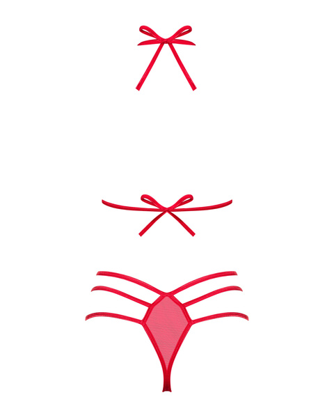 Червоний Комплект Білизни Giftella S/M Obsessive