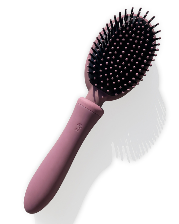 Vibraliss Vibrating Brush Rose Pudre hair brush