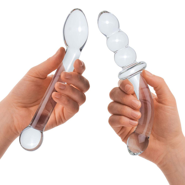 Zestaw dwóch szklanych dild Glas G-Spot Pleasure Glass Dildo Set 2 pcs