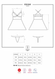 838-Bab-3 Babydoll Ze Stringami 2Xl/3Xl Obsessive