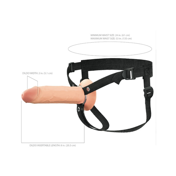 Elite 8" Silicone Hollow Strap-on Fantasy XTensions 