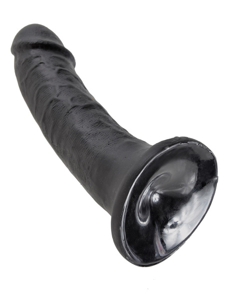 6' Cock Black Dildo Czarne 15Cm King Cock