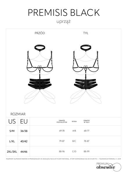 Пояс Premisis Black S/M/L Premium Obsessive