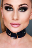O-Ring Front Collar Black/Silver Kinky Diva