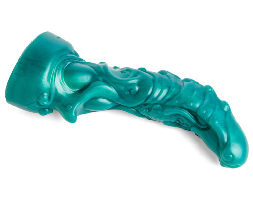 Fantazyjne Dildo Oni Soft Metallic Green Vac Xxl Mr Hankeys