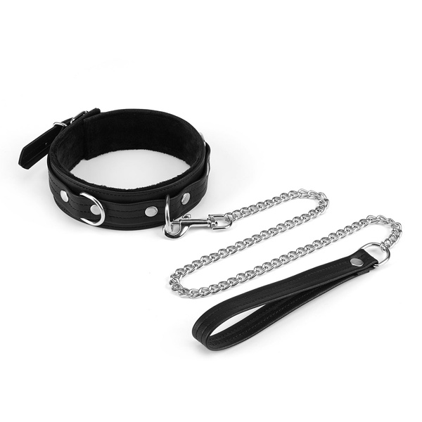 Нашийник з повідцем Black Bond Collar With Leash Liebe Seele