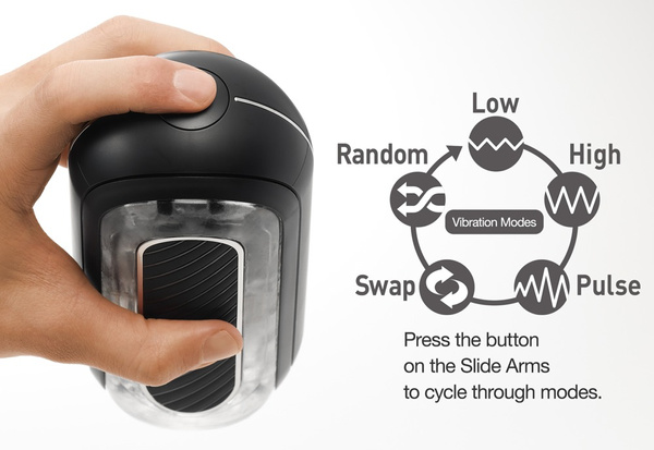 Flip Zero Electronic Vibration Black Tenga