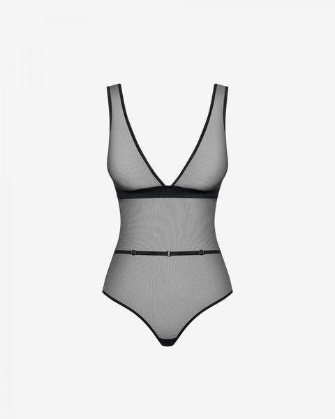 Sheer Deep V-Neck Bodysuit Promees Natalie L