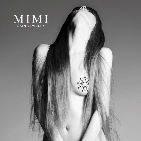 Naklejki Na Sutki Mimi Black Nipple Cover Bijoux Indiscrets