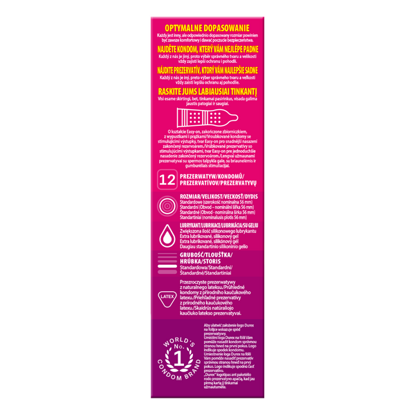 Prezerwatywy Lateksowe Z Wypustkami I Prążkami Pleasuremax 12 Szt. Durex