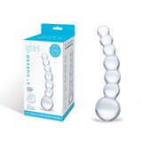 Kulkowe Szklane Dildo Do Stymulacji Punktu G Curved S Beaded Dildo Glas