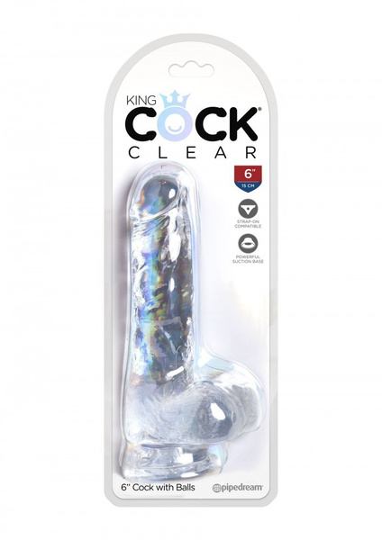 6 Inch Cock With Balls Transparant King Cock