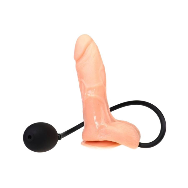 Generique Inflatable Dildo with Pump Inflat 14 x 4.5cm Flesh