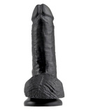 King Cock 7' Cock with Balls Black dildo z jądrami czarne 18cm