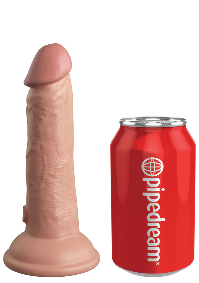 Miękkie silikonowe dildo z twardszym rdzeniem King Cock 6 Inch Dual Density Silicone Cock Light