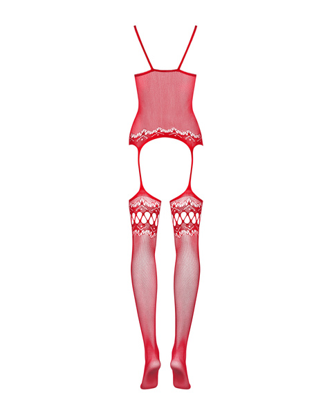 F214 Bodystocking Czerwone S/M/L Obsessive