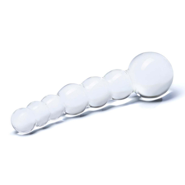 Kulkowe Szklane Dildo Do Stymulacji Punktu G Curved S Beaded Dildo Glas