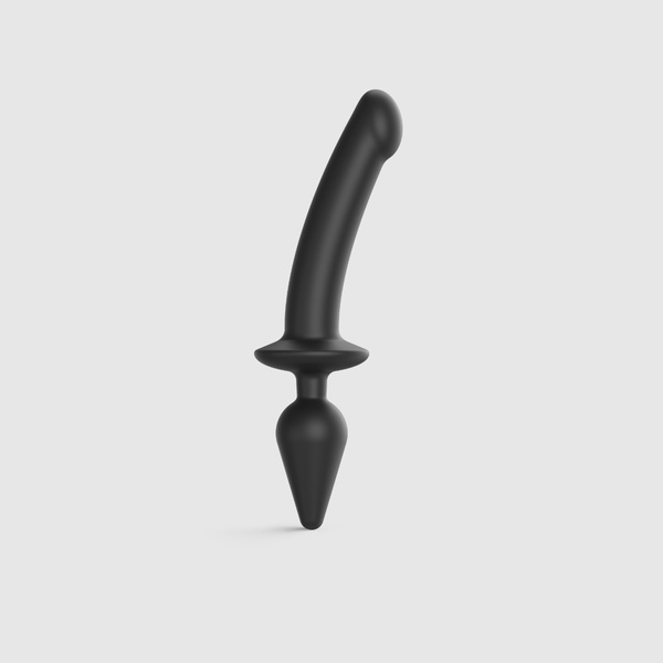 Dustronne dildo-korek Strap-on-me Switch Plug-in Semi-realistic Dildo Black XXL