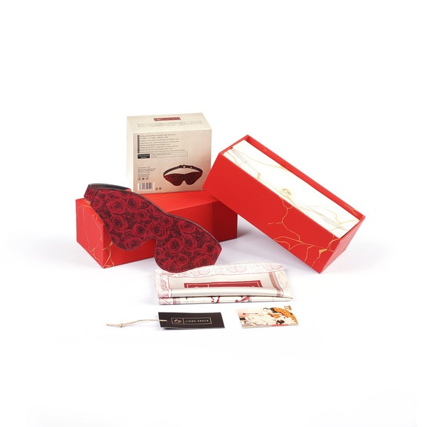 Liebe Seele Kinbaku Ukiyoe Red Rosy Lamb Leather Blindfold