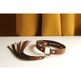 Коричнева шкіряна нашийник Estera Karess