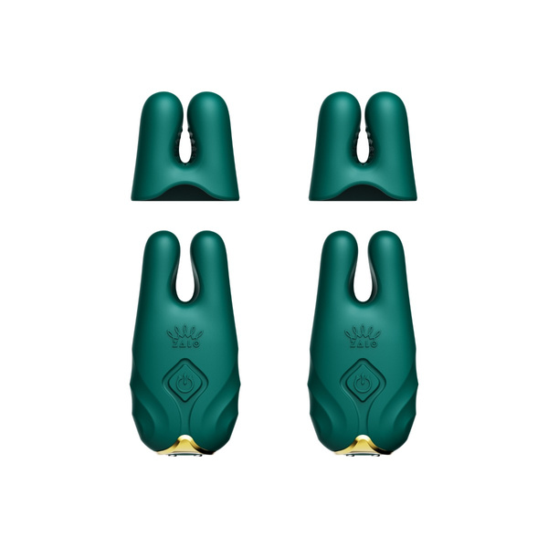 Wibrujące Klamerki Na Sutki Nave Turquoise Green Zalo