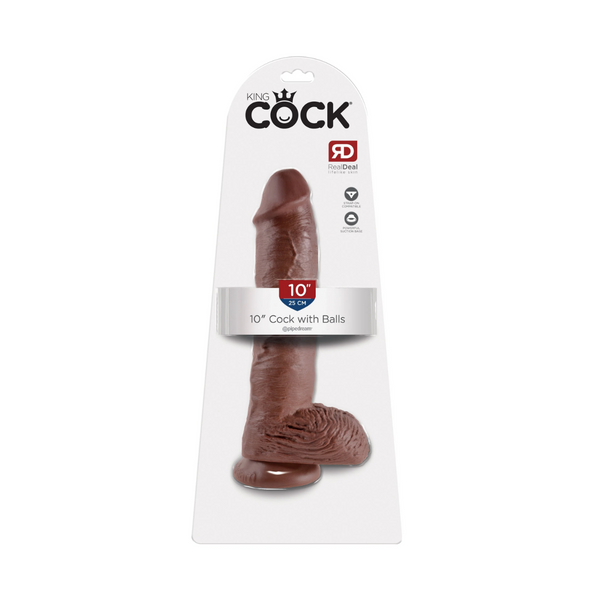 Дилдо King Cock With Bals 10 Brown Pipedream