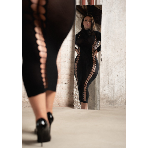 Midi Dress Carme XL Dress With Turtleneck Black Osx Le Désir
