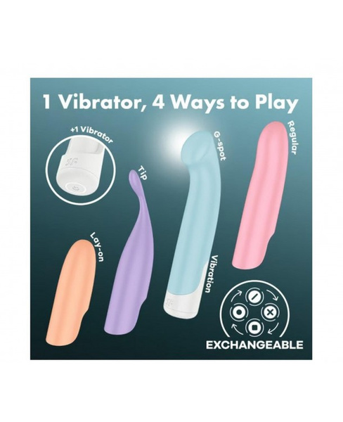 Satisfyer wibrator z wymiennymi nakładkami Playful Four