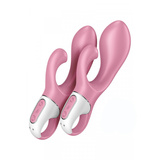 Надувний вібратор Air Pump Bunny 2 світло-червоний Satisfyer
