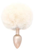 Korek Analny Toyjoy Happiness Enchanting Bunnytail Buttplug White TOYJOY