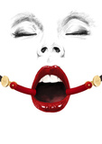 Upko Invisible Mouth Gag Black Straps