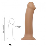 Надзвичайно М'яке Ділдо Silicone Bendable Dildo Double Density Xl Caramel Strap-on-me