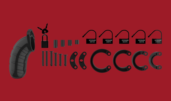 Chastity Model 04 Black Pas Cnoty Czarny Man Cage