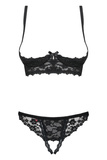 Letica 2-piece open black set L/XL Obsessive