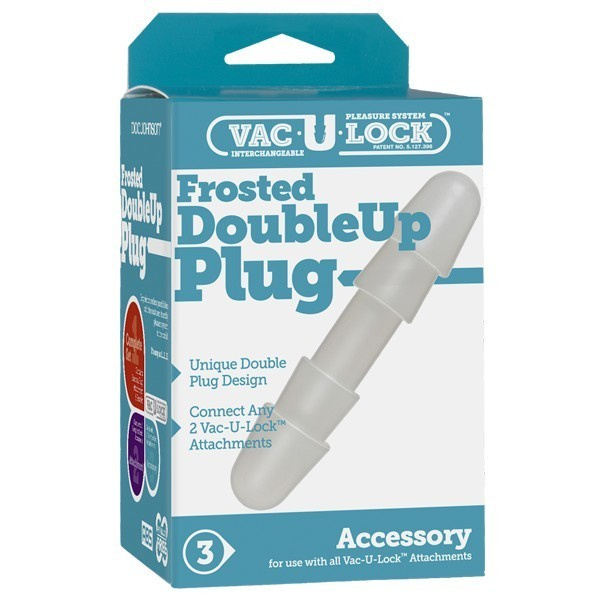 Uchwyt do stworzenia dilda dwustronnego Doc Johnson Vac-U-Lock Frosted Double Up Plug
