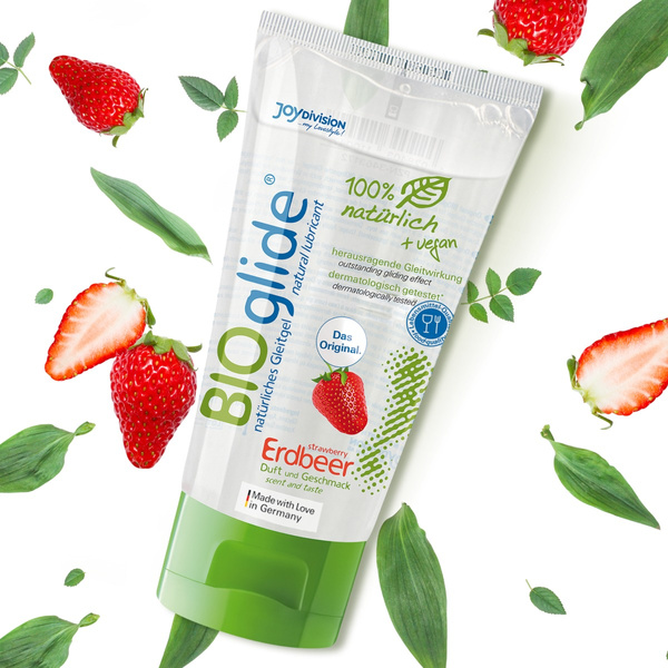 Naturalny Lubrykant Na Bazie Wody O Smaku Truskawkowym Bioglide Strawberry 80 Ml JoyDivision