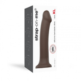 Exceptionally Soft Strap-on-me Silicone Bendable Dildo Double Density XL Chocolate