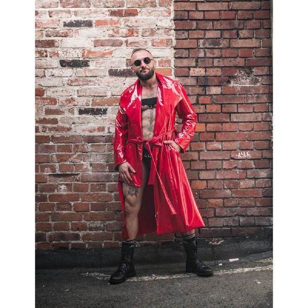 Matrix coat made of lack Red L/XL HellRider