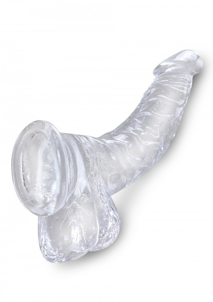 King Cock 7,5 Inch Cock with Balls Transparant