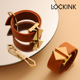 LOCKINK Ankle and Wrist Cuffs Set Brown
