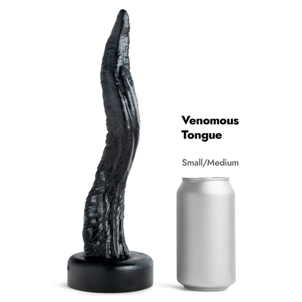 Dildo Venomous Tongue Soft Black Vac S/M Mr Hankeys