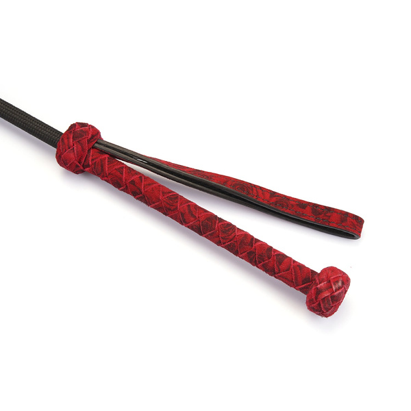 Szpicruta Kinbaku Ukiyoe Red Rosy Leather Crop Liebe Seele
