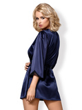 Satinia Szlafrok Granatowy S/M Obsessive