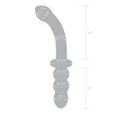 Glas Ribbed G-Spot Glass Dildo