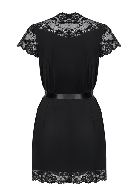 810-Pei-1 Халат Чорний S/M Obsessive