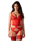 Obsessive lingerie set Cupide Desir corset and thong S/M