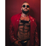 Matrix coat made of lack Red XS/S HellRider