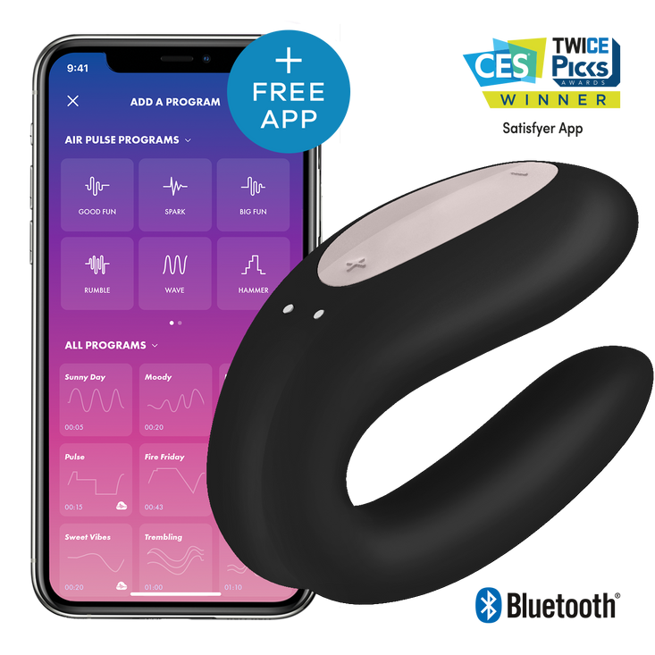 Satisfyer Double Joy Black incl. Bluetooth and App