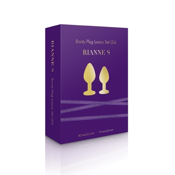 Rianne S Booty Plug Luxury Set of 2 Golden Plugs
